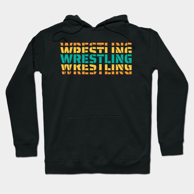 3d wrestling lettering -  wrestling quote Hoodie by MARCHY